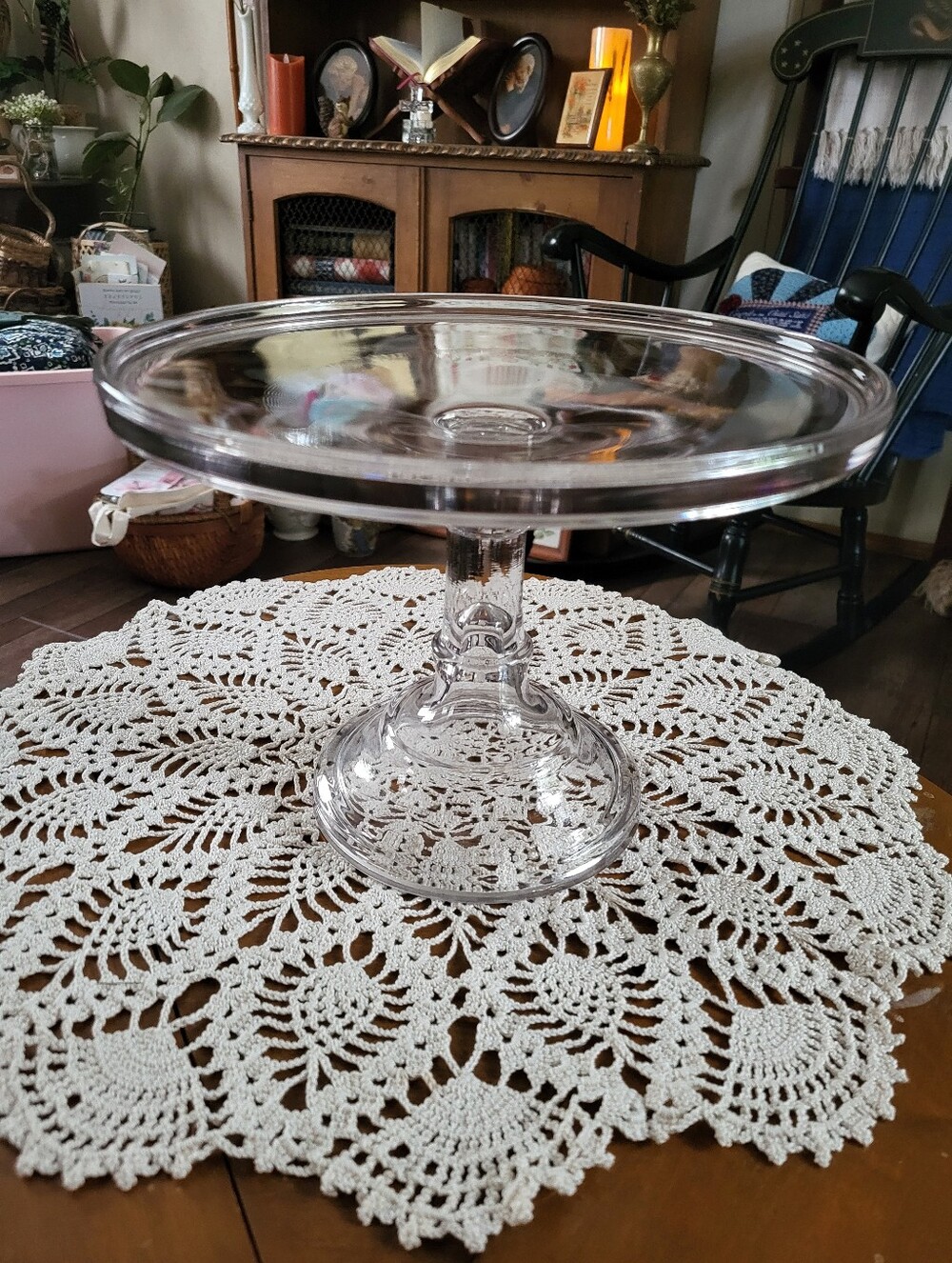 Clear Glass Pedestal Cake Stand - Elegant Home Dining Display